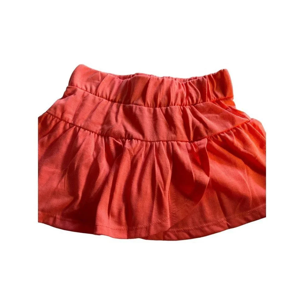 Love Peace and Lip Gloss Girls Skort Orange Size 5